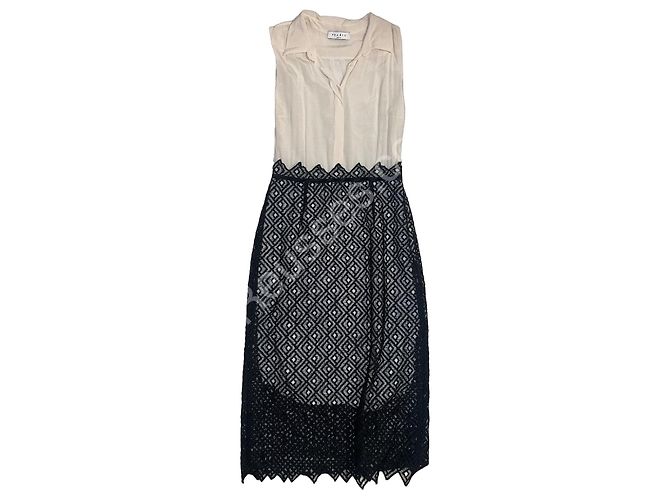 Vestido Sandro de renda e seda