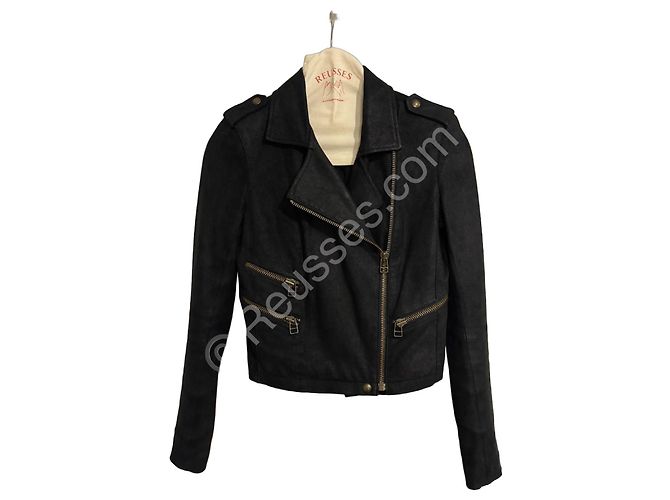 100% Lammlederjacke IRO Größe 0 / XS