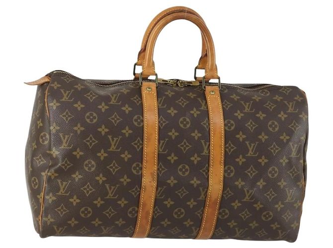 LOUIS VUITTON Bolsa Boston Monogram Keepall 45 M41428 Auth LV 158351 Monograma