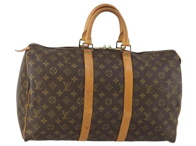 LOUIS VUITTON Bolsa Boston Monogram Keepall 45 M41428 LV Auth 156591 Monograma