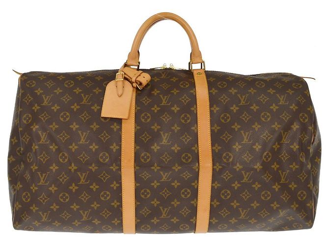 Bolsa Keepall Louis Vuitton em canvas Monogram 60 Marrom