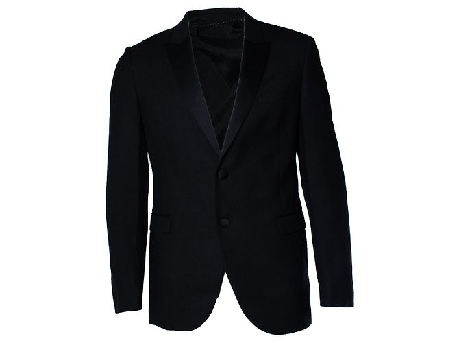 Autre Marque Schwarze strukturierte Blazerjacke von Neil Barrett