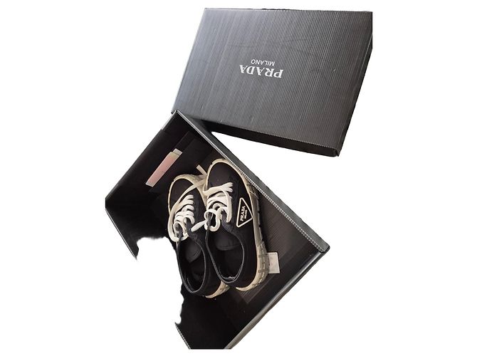 Prada Black Nylon Flats