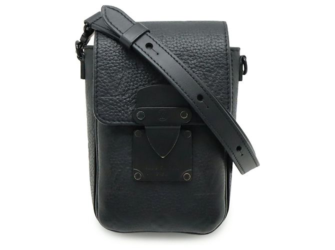 Borsa portafoglio S Lock Monogram Louis Vuitton Nero