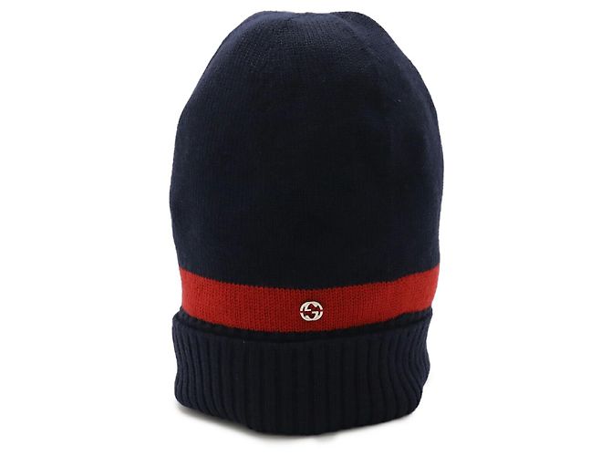 Gucci Interlocking G Wool Beanie Blue