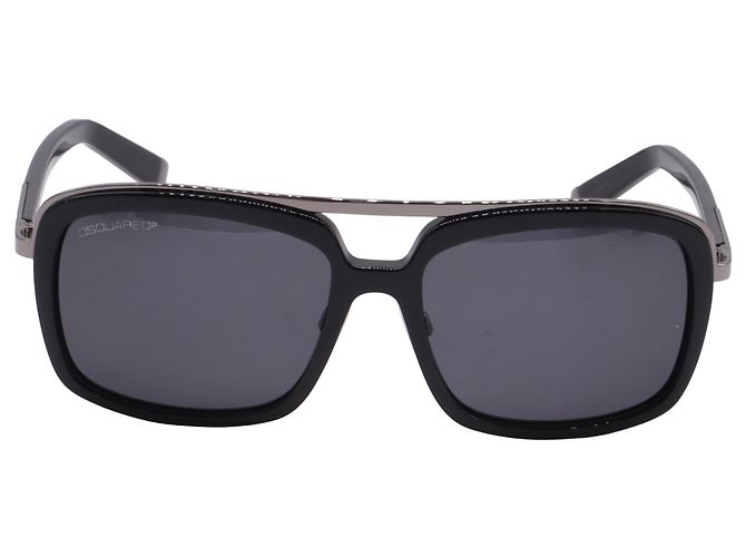 Occhiali da sole aviatore Dsquared2 DQ0026 in acetato nero