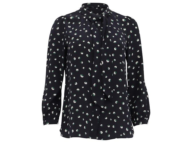 Blusa Stampata Marc by Marc Jacobs in Seta Blu Navy