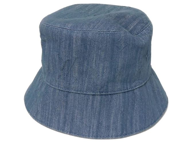 Sombrero bucket de algodón Monogram Constellation Louis Vuitton Azul