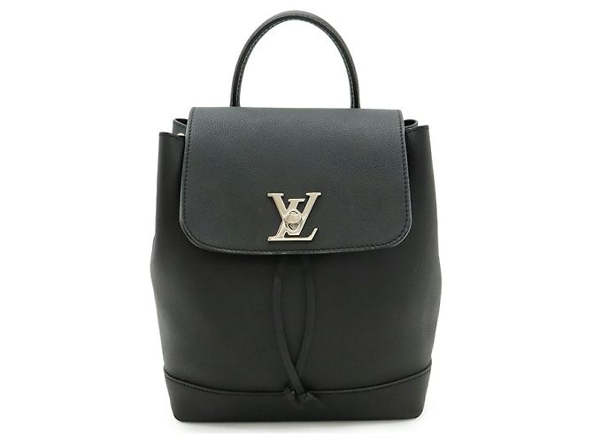 Twist Mochila Lockme em couro de bezerro Louis Vuitton Preto