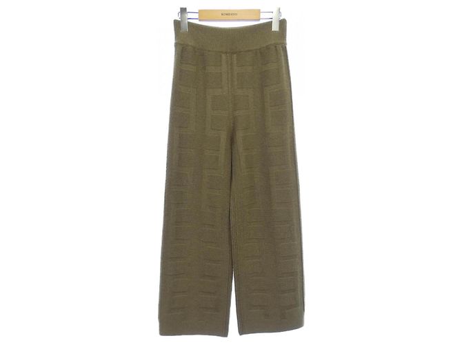 Hermès Pantalones Hermes Verde Caqui