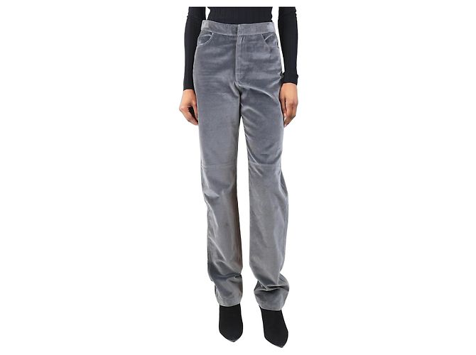 Autre Marque Pantalones de terciopelo gris - talla S