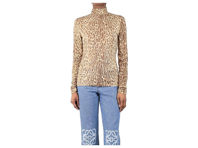 Zimmermann Brown leopard print top - size UK 8