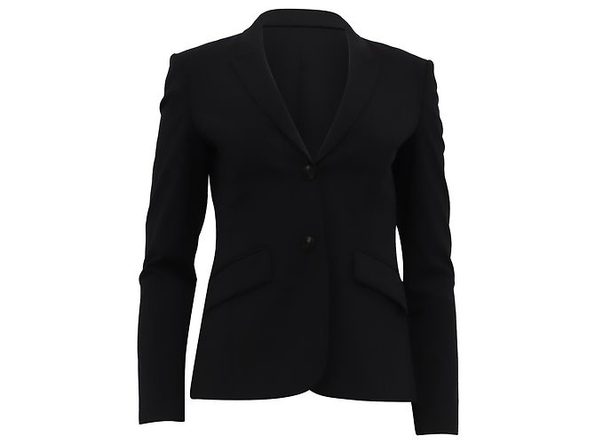 Hugo Boss Boss Single-Breasted Blazer in Black Wool