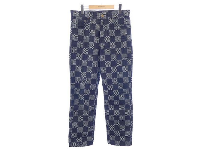 Jeans de denim Louis Vuitton Azul Azul marinho