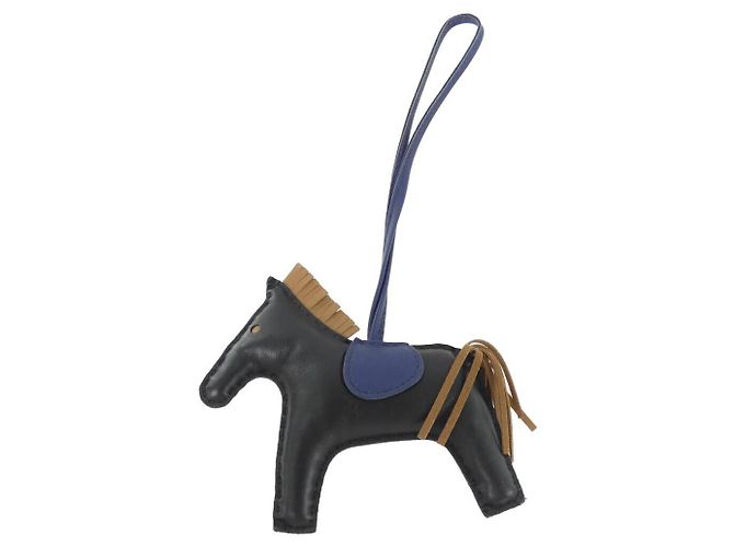 Charm in pelle Rodeo MM di Hermès Nero D'oro