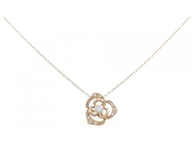 Autre Marque Collar de oro rosa Au750 y diamantes