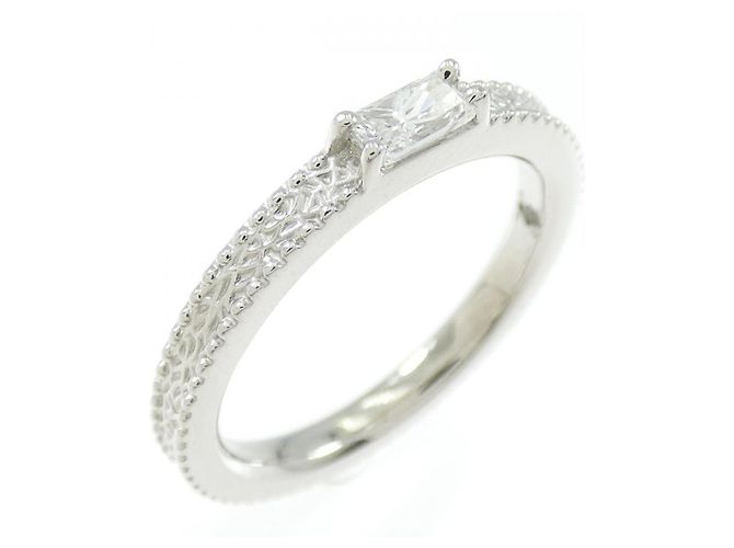 Autre Marque Pt900 Diamantring Silber