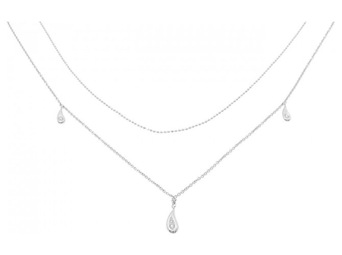 Autre Marque Au750 Diamant-Halskette Silber