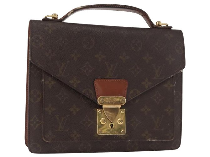 LOUIS VUITTON Bolsa de Ombro Monceau 26 Monograma M51187 LV Auth gh1584