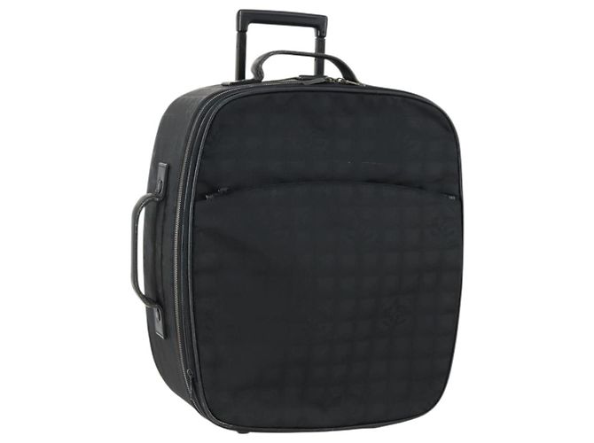 Mala de viagem nova em nylon preta CHANEL CC Auth bs31796 Preto