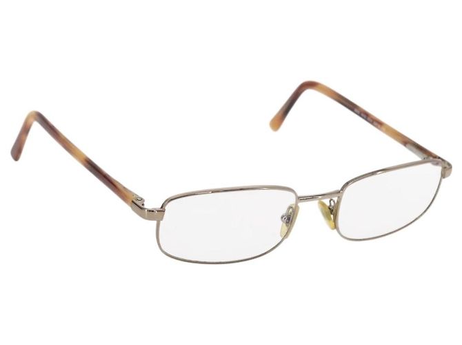 VERSACE Glasses metal Brown Auth BA9352