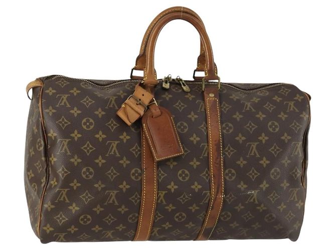 LOUIS VUITTON Bolsa Boston Monogram Keepall 45 M41428 LV Auth bs31942 Monograma
