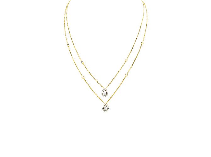 Collana Edouard NAHUM, oro giallo e diamanti.