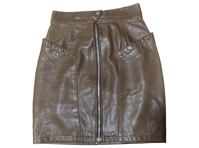 Thierry Mugler Lederrock Braun