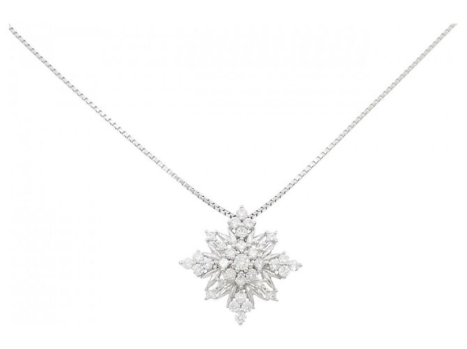 Autre Marque Diamant-Halskette PT950 PT850 Silber