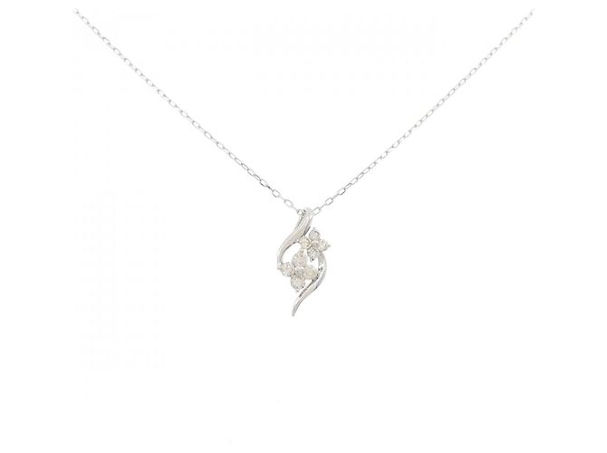 Autre Marque PT950 PT850 Platin-Diamant-Halskette Silber