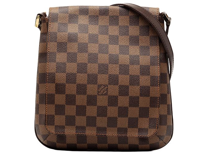 Louis Vuitton Musette Salsa in Damier Ébène marrone con tracolla lunga