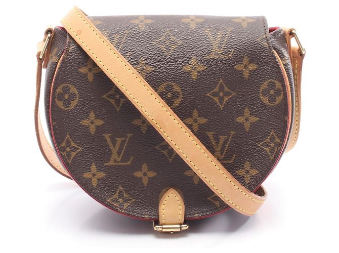Sac à épaule Louis Vuitton Tan Blanc Marron Monogramme