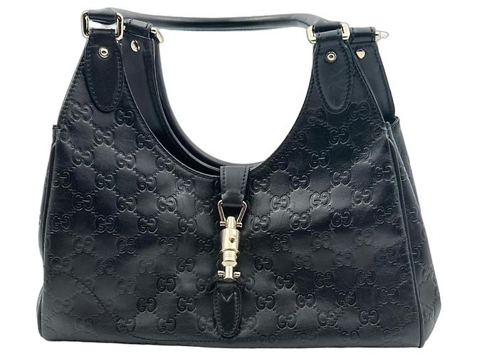 Dionysus Gucci Jackie Medium in pelle Guccissima nera – 2000s Nero