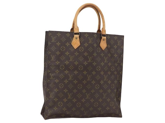 LOUIS VUITTON Monogram Sac Plat Handtasche M51140 LV Auth BA9399 Monogramm