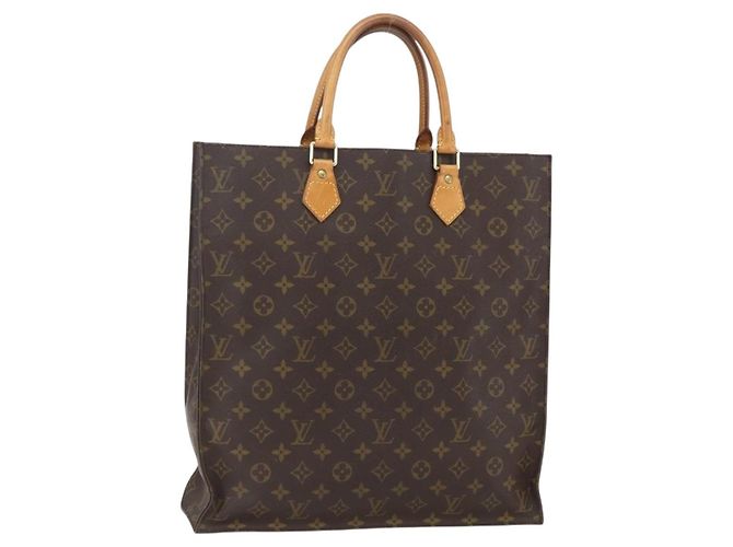 LOUIS VUITTON Monogram Sac Plat Handtasche M51140 LV Auth am10353 Monogramm