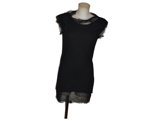 Lanvin Kleid Schwarz aus Wolle und Seide Größe 42 IT