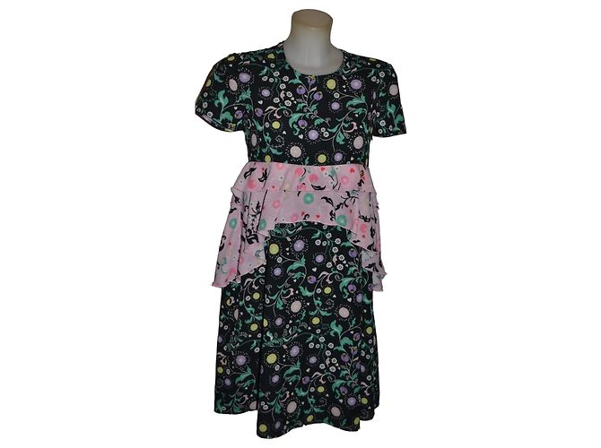 Trussardi Jeans gemustertes Kleid mehrfarbig Mehrfarben