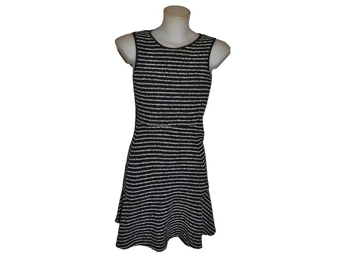 Theory Mini Kleid schwarz weiß Baumwolle