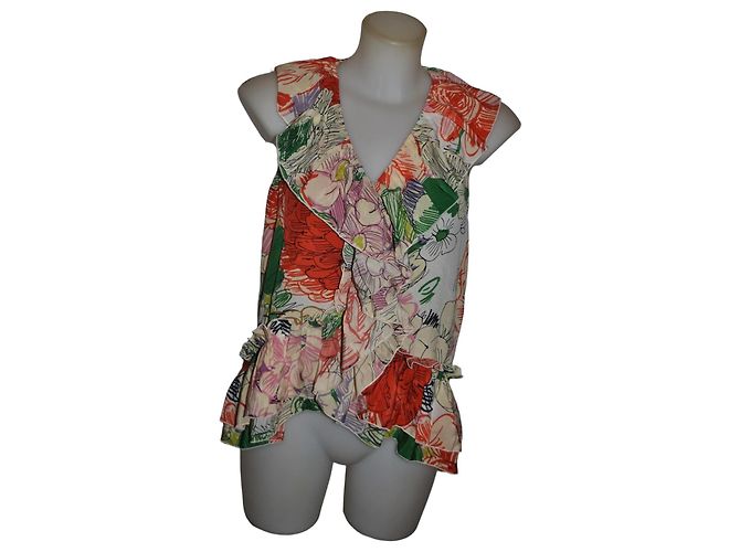Stella Mc Cartney Stella McCartney Seidentop Mehrfarbig Größe 42