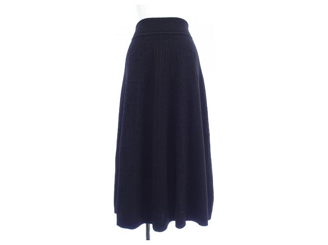 Hermès Hermes Cashmere Blend Skirt Black
