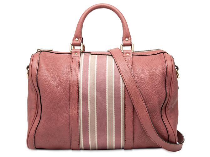 Gucci Pink Medium Kalbsleder Web Joy Boston Tasche