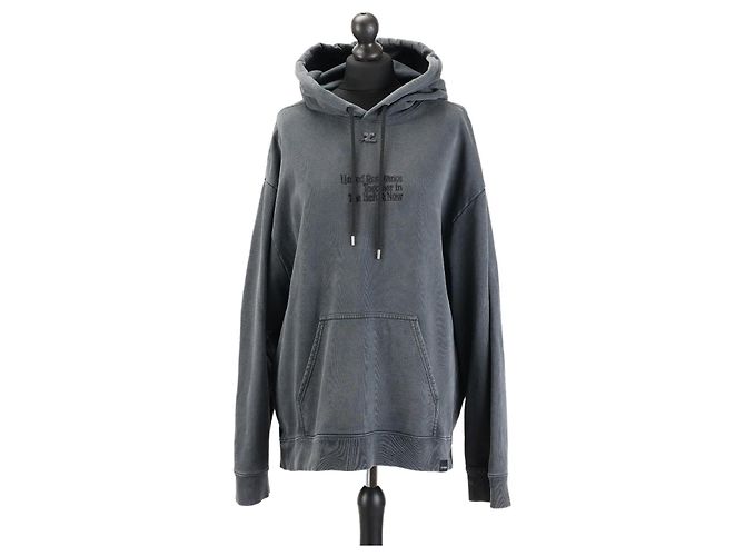 Courreges Oversized Hoodie aus Baumwolle Grau