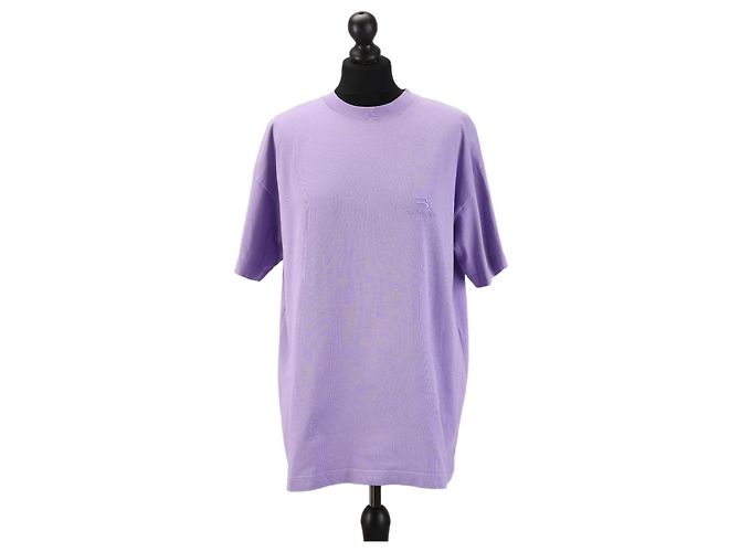 Camiseta Balenciaga de algodón morada Púrpura
