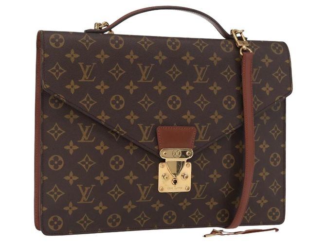 Bolsa Monceau em Canvas Monogram Louis Vuitton Marrom