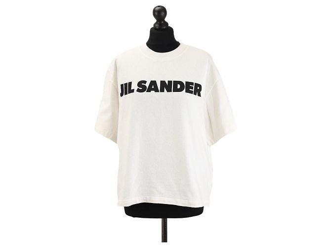 Camiseta branca com logo Jil Sander de algodão Branco