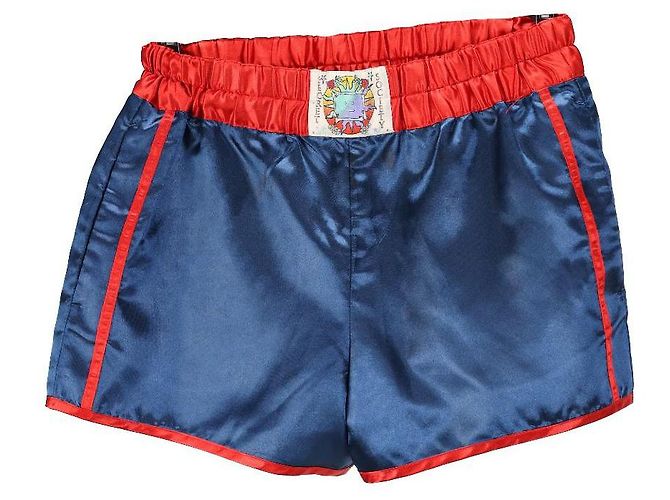 Acne Studios Boxer Shorts aus Satin marineblau