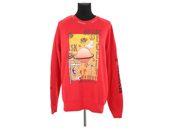 Autre Marque Pulôver de algodão vermelho 