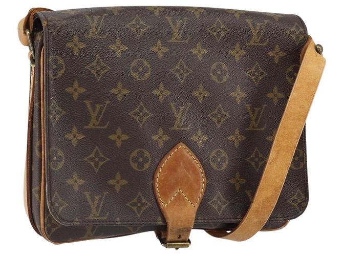 LOUIS VUITTON Bolsa de Ombro Monogram Cartouchiere GM M51252 LV Auth BA9433 Monograma