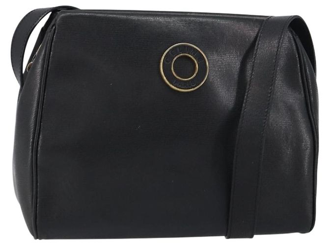 Céline Borsa a Spalla CELINE Circle in Pelle Nera e Oro Auth 159233 Nero D'oro