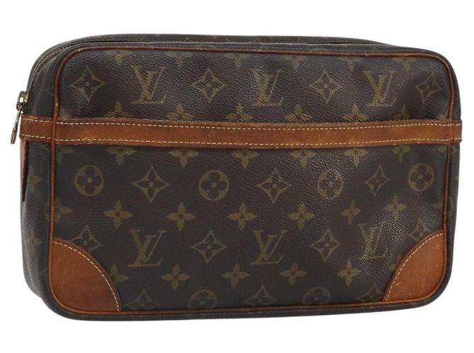 LOUIS VUITTON Monogram Compiegne 28 Clutch Bag M51845 LV Auth BA9307